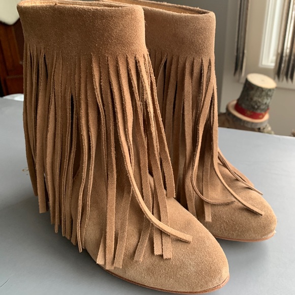 Fringe wedge booties - Picture 2 of 3